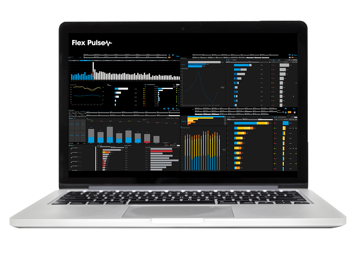 Laptop with Flex Pulse data on the screen