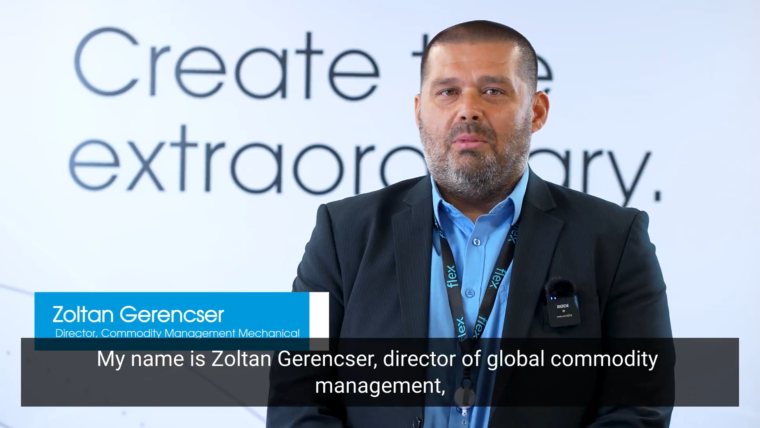 Zoltan Gerencser director de gestión de productos mecánicos en flex