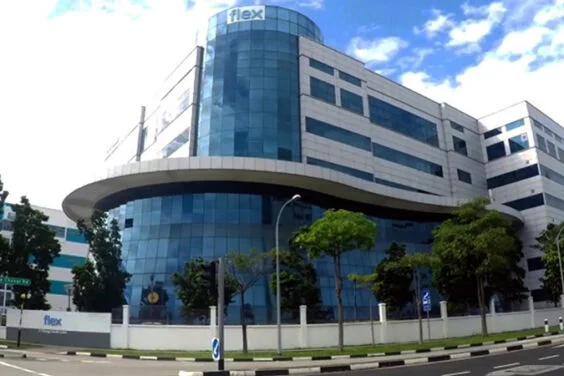 Exterior del edificio Flex en Changi, Singapur
